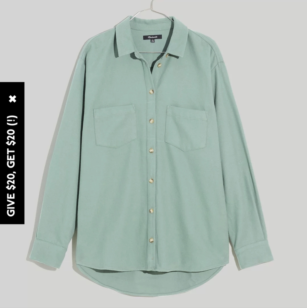 Madewell Drapey Moleskin Button-Down Shirt
